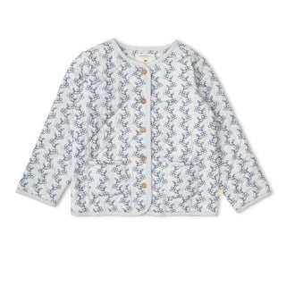 Organic Quilted Buttoned Jacket - Bluebell Vine