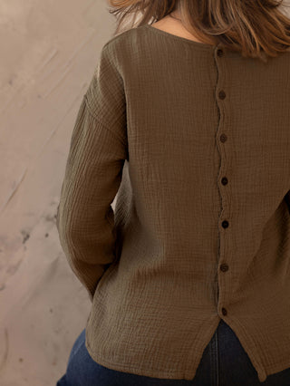The Button Back Top - Women's