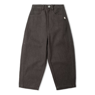 Organic Twill Barrel Pants - Charcoal