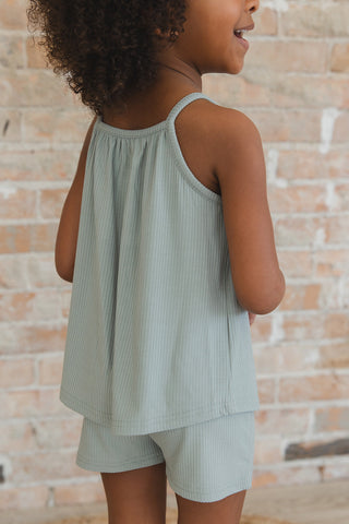 Sage (ribbed) - Tank Short Set
