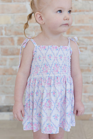 Charlotte - Smocked Diaper Dress Set
