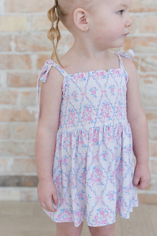 Charlotte - Smocked Diaper Dress Set