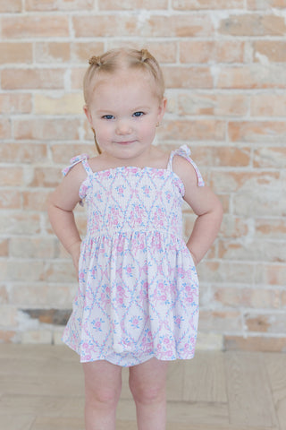 Charlotte - Smocked Diaper Dress Set