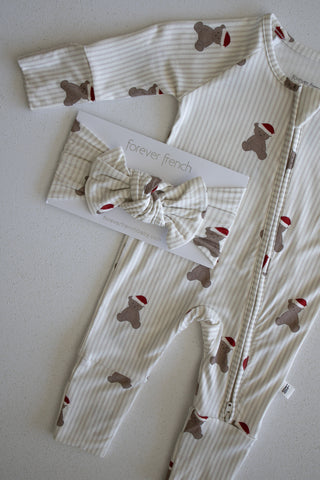 Bamboo Head Wrap | Santa Teddy