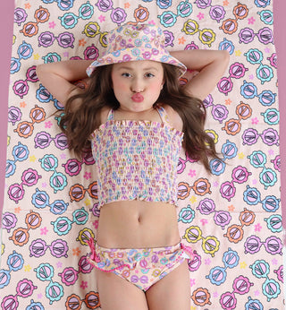 RAY OF SUNSHINE DREAM SMOCKED TANKINI TWO PIECE SWIM SUIT