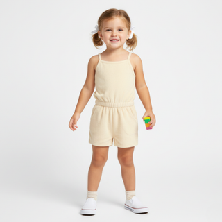 Organic Tank Romper - Butter Yellow