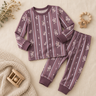 Cottage Stripe Floral Bamboo Pajamas