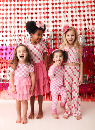 BUBBLEGUM CHECKERS DREAM TUTU DRESS