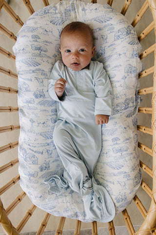 Baby Blue Bamboo Knot Gown