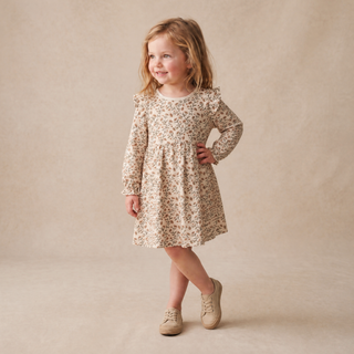 Organic Ruffle Sleeve Dress - Rustbloom