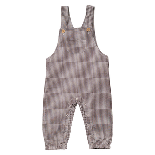 Brown Plaid Overalls