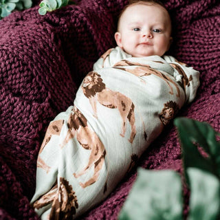 Tutu Elephant Bamboo Muslin Swaddle Blanket