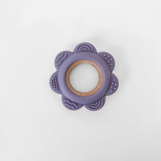 Garden Party Teether Collection - Silicone & Beechwood Flower