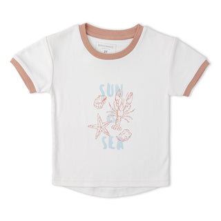 Organic Graphic Tee & Shorts Set - Beach Day
