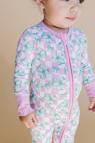 Bamboo Zip Romper | Shamrock & Bows
