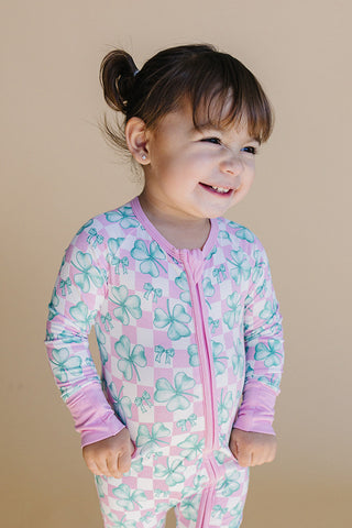Bamboo Zip Romper | Shamrock & Bows