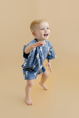 Shorts Set | Blue Bolts
