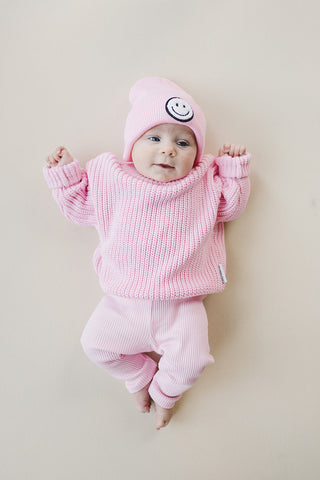 Chunky Knit Sweater | Pink