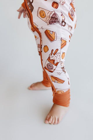 Bamboo Zip Romper | Pumpkin Spice