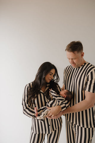 Men's Short Sleeve Pajamas | Midnight Stripe