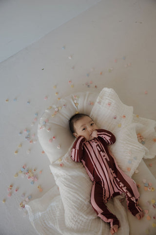 Bamboo Zip Pajamas | Sweetheart Stripes
