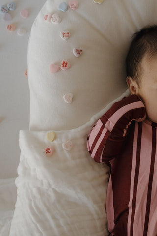 Bamboo Zip Pajamas | Sweetheart Stripes