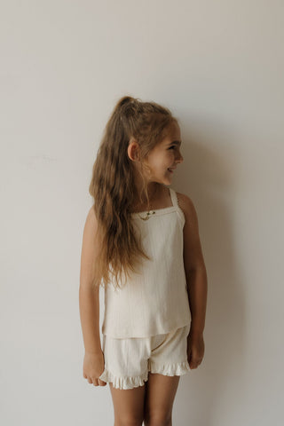 Girl's Ruffle Short Set | Swan