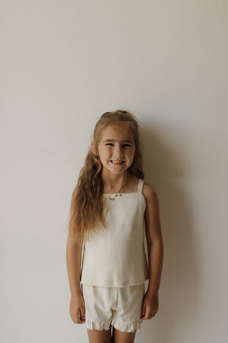 Girl's Ruffle Short Set | Swan