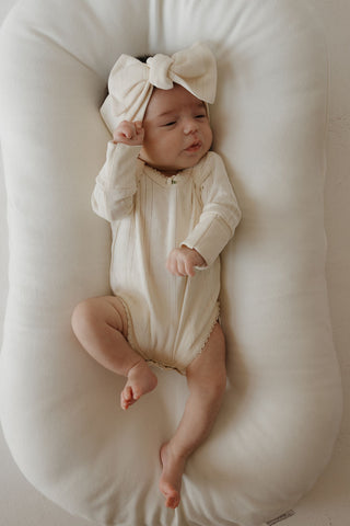 Long Sleeve Snapsuit | Swan