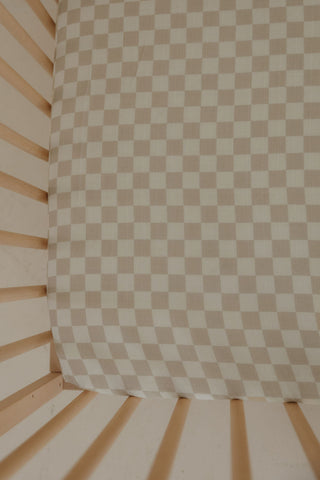 Muslin Crib Sheet | Checkerboard