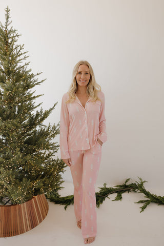 Women's Bamboo Button Up Lounge Set | Nutcracker