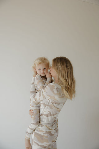 Women's Long Sleeve Bamboo Pajama | Camo 2.0