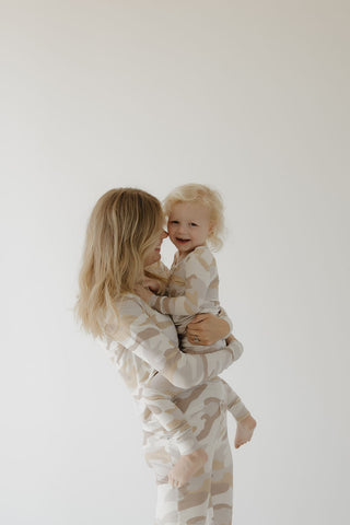 Women's Long Sleeve Bamboo Pajama | Camo 2.0