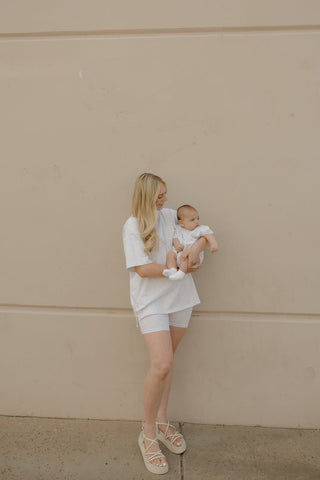 Short Sleeve Romper | Heather