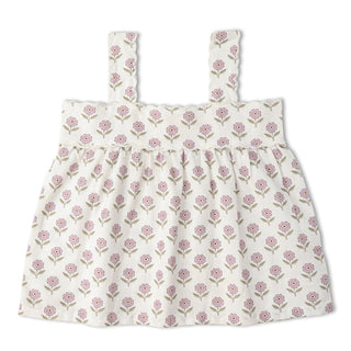 Organic Scalloped Top & Bloomers Set - Lavender