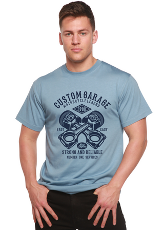 Custom Garage Men's Bamboo Viscose/Organic Cotton Short Sleeve Graphic T-Shirt