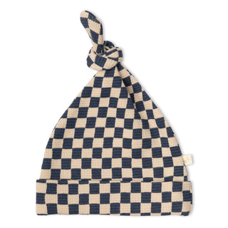 Organic Knotted Baby Gown - Midnight Check