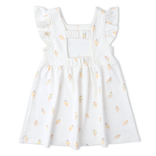 Organic Cutout Back Dress - Ice Cream