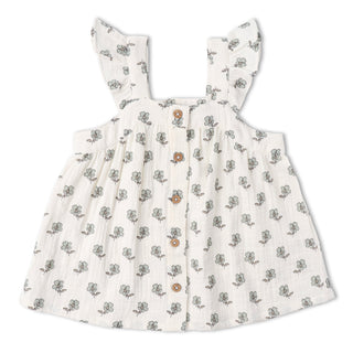 Organic Flutter Top & Shorts Set - Poppy