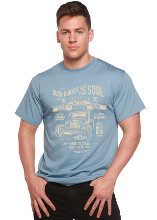 Burn Rubber Men's Bamboo Viscose/Organic Cotton Short Sleeve Graphic T-Shirt