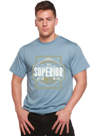 Superior Quality Men's Bamboo Viscose/Organic Cotton Short Sleeve Graphic T-Shirt