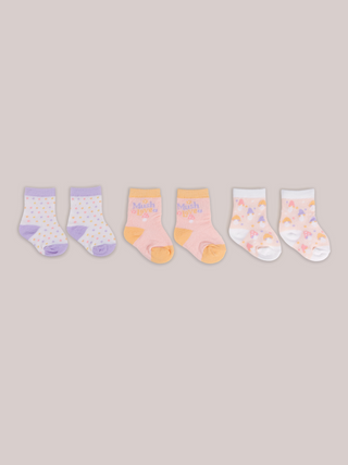 3-Pack Soft Durable Baby Socks Set - Mushy Love