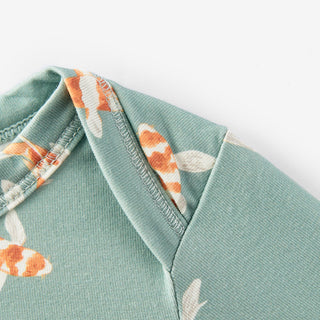 Swimming Koi Cotton Stretch Short Sleeve One Piece