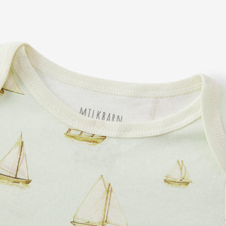 Sailboat Melody Organic Cotton Short Sleeve One Piece