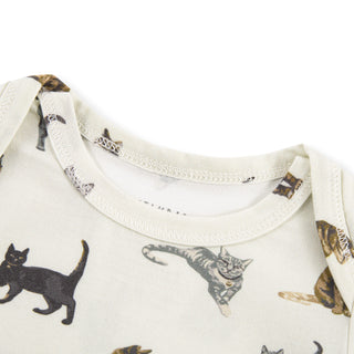 Cat Cotton Stretch Short Sleeve One Piece