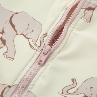 Tutu Elephant Zipper Short Sleeve Shortall Swimsuit