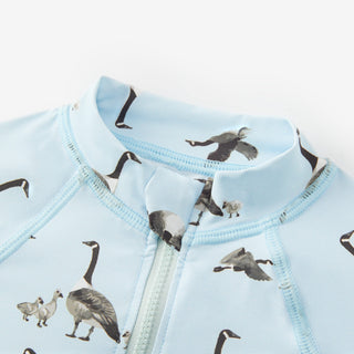 Goose Zipper Shortall Swimsuit