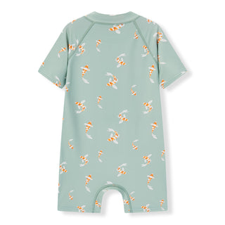 Swimming Koi Zipper Shortall Swimsuit