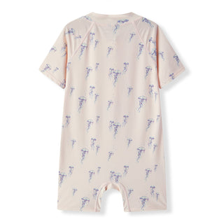 Sunset Jellyfish Zipper Shortall Swimsuit