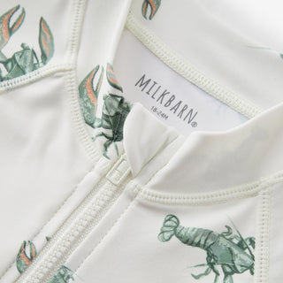 Mint Lobster Zipper Shortall Swimsuit